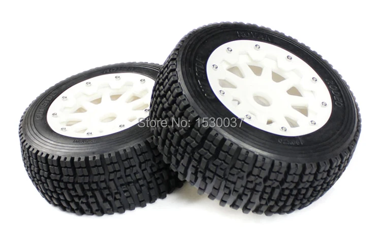 

high-strength nylon Rear wheel X 2 tire assembly for 1/5 Scale KM RV HPI Baja 5SC rc car parts