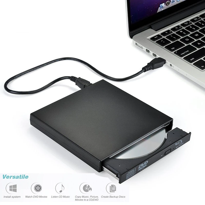 Kuwfi Usb2 0 External Blu Ray Dvd Drive Slim Writer Burner Play 3d Movie For Windows Xp 7 8 10 Optical Drive Optical Drives Aliexpress