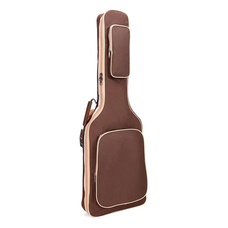 Capa de Guitarra Protetor para Guitarra de Café Bolsala de Alças Mochila à Prova Almofada de 8mm Elétrica Duplas Algodão Espessamento D'água 101x33x6cm - Image 3