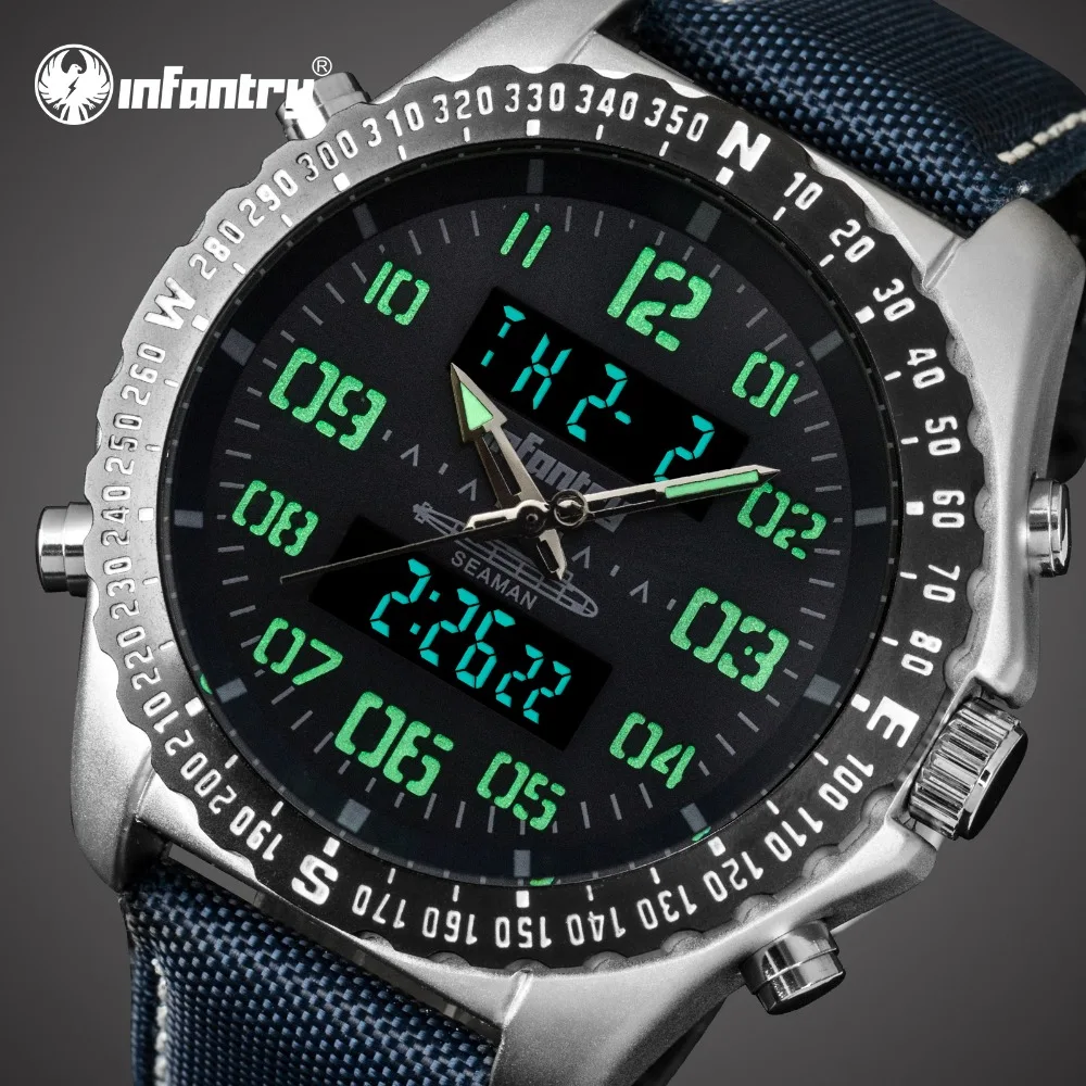 

INFANTRY Mens Watches Top Brand Luxury Analog Digital Military Watch Men Tactical Chronograph Watches for Men Relogio Masculino