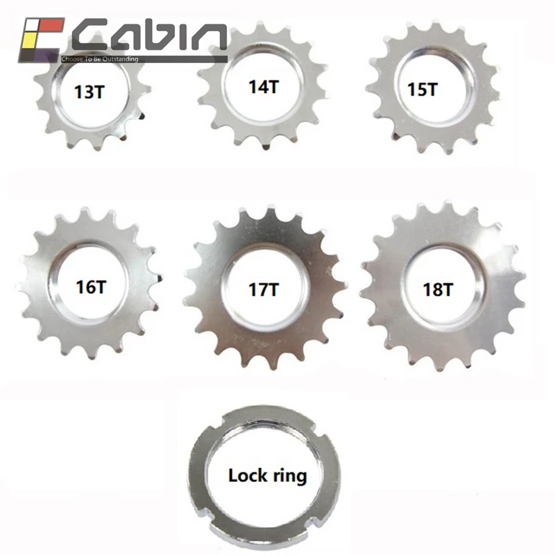 Bicycle Sprocket Fixed Gear Speed Cog Lock Ring 13T//14T//15T//16T//17T Track Bike