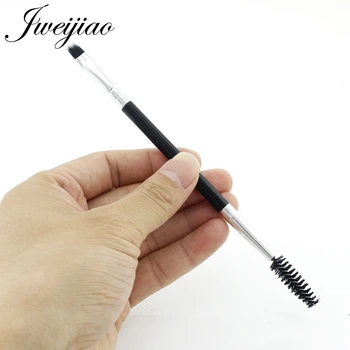 

JWEIJIAO Double Head Brush 1 Piece Black Eyelash Eyebrow Make up Beauty Tools Professional Beveled Spiral Brush Drop Shipping