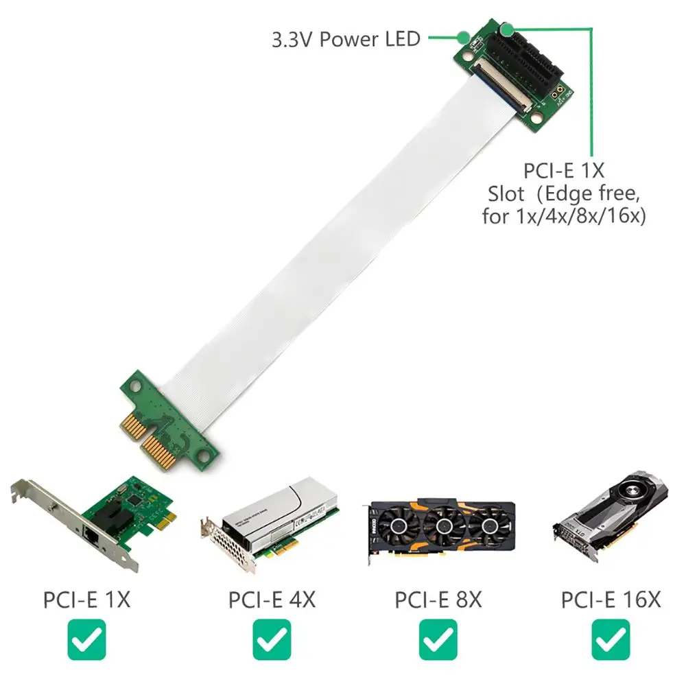 1X Удлинительный кабель для видеокарты pci e Express компьютерная беспроводная сетевая