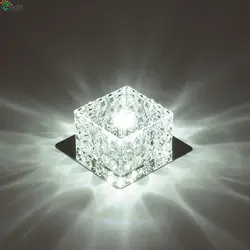 Dia10cm современный блеск квадратный кристалл светодиодные светильники хромированный металл Гостиная светодиодные светильники Corrdior проход