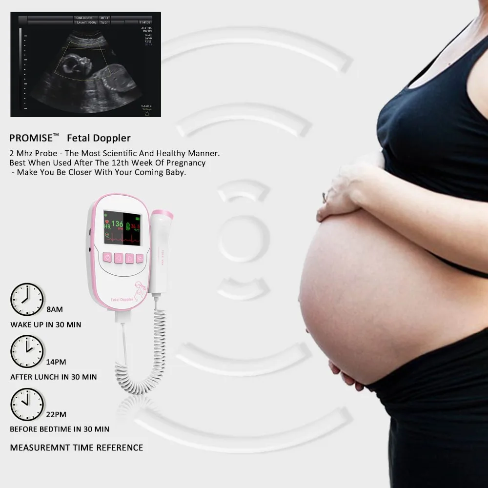“ Fetal com Termômetro de Orelha, Mhz, Gravidez Anjo Sounds Monitor