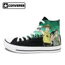 Converse All Star Для женщин Мужская обувь Ходячие мертвецы Дизайн ручная роспись обувь женщина мужчина кроссовки Скейтбординг обувь рождественские подарки