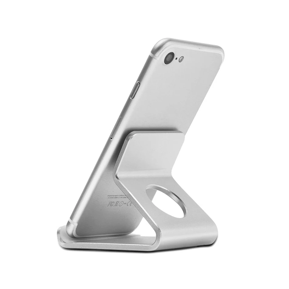  Mobile Phone Holder Stand Desk Aluminum Metal Desktop Mount Dock for iPhone 7 6s 6 5s for Samsung S