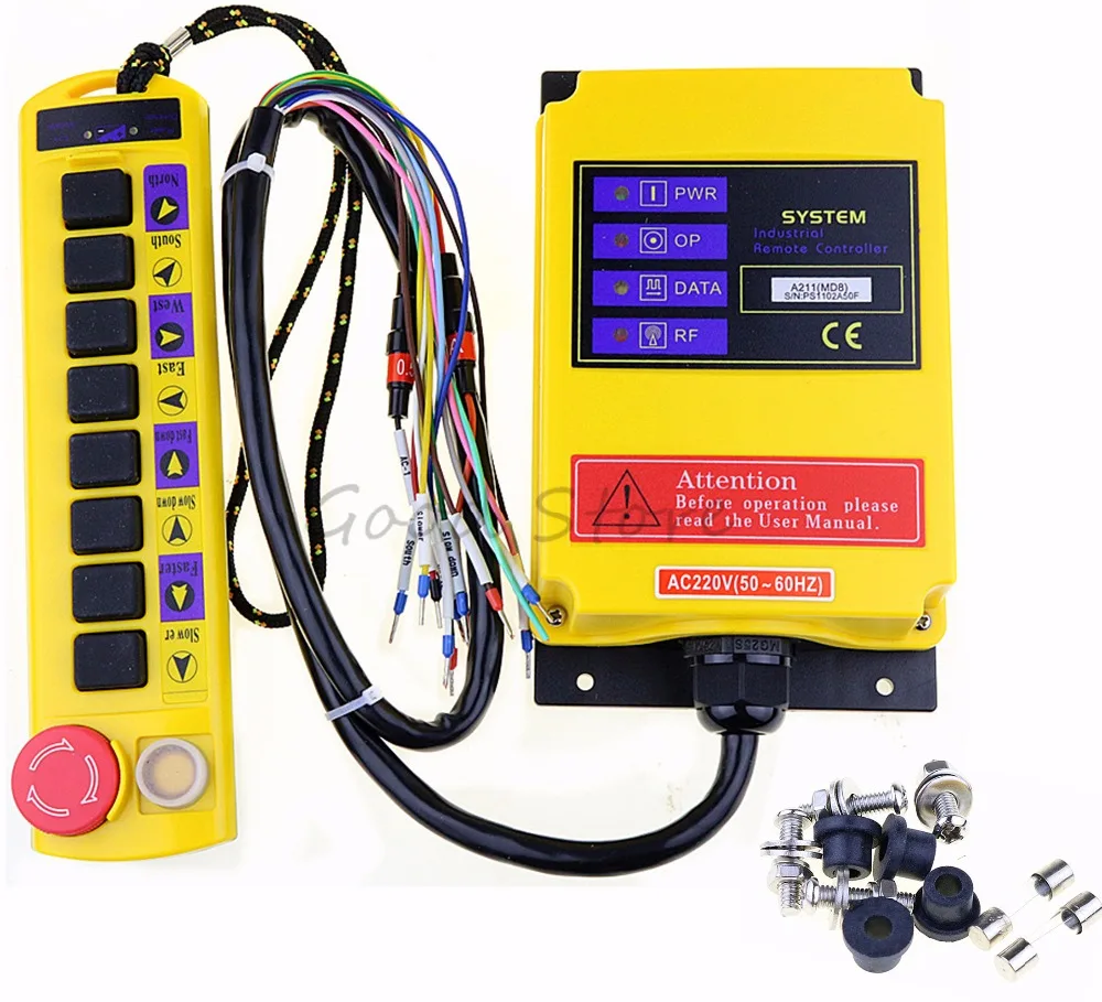 1PCS Remote 500m nine button crane industrial wireless remote control can be customized receiver Industrial Control | Строительство и