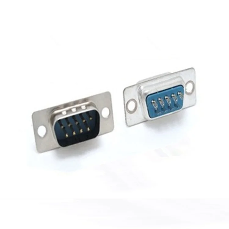 

DB9 serial line connector RS232 nine needle double row welding head make COM line 9 pin connector.