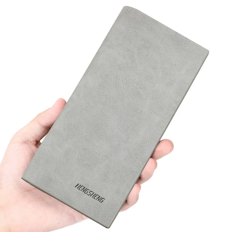 

Men Slim Wallet Long Thin PU Leather Wallet Purse Soft Money Bag Small Pocket Coin Cards Holder New