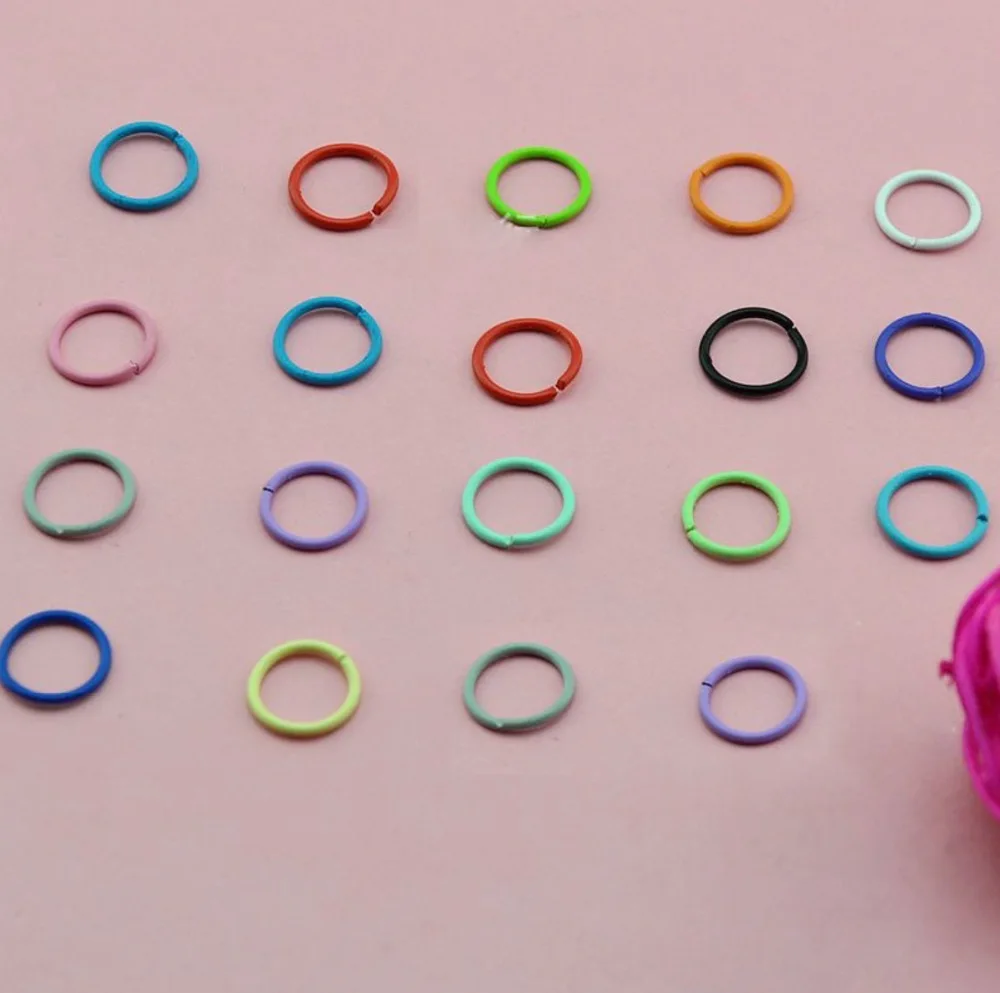 

REGELIN 100pcs 1x10mm Colorful Closed/Open Jump Ring Loops Jump Rings Connectors & Split Ring for DIY Jewelry Making Findings