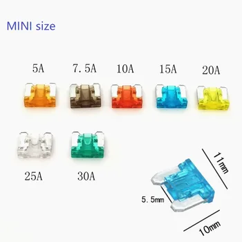 

100pcs/bag Car Accessories 5A 7.5A 10A 15A 20A 25A 30A Car Auto Mini Fuse