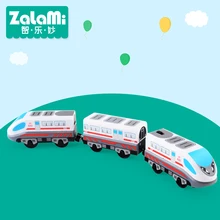 Zalami Electric Railroad Train Set Education Toy Railway Truck High Speed Three-Train toys 2017NEW