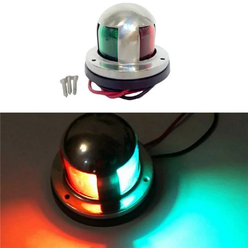 2IN1 Navigation Lights LED Lighting 12V Stainless Steel For Marine Boat Yacht