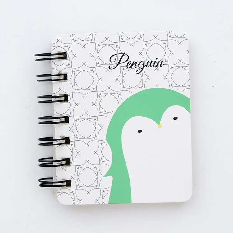 Kawaii милый мультяшный КИТ Тигры ежедневник еженедельник спиральный блокнот дневник Органайзер времени школьные принадлежности - Цвет: penguin
