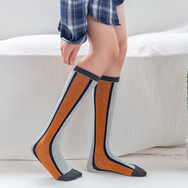 Модные полосатые хлопковые носки женские лоскутные высокие Гольфы смешные носки Харадзюку для девочек хип-хоп спортивные длинные носки Sox уличная одежда