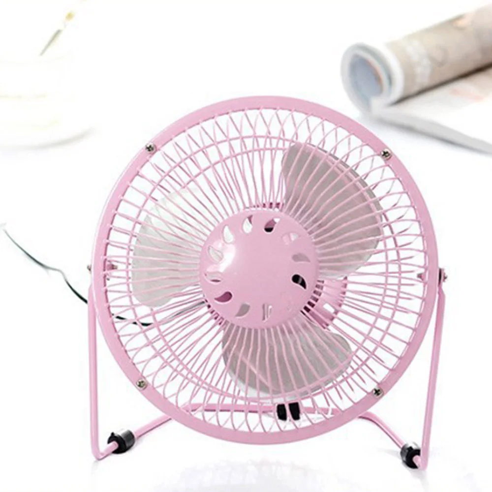 

1Pcs 6inch Portable usb fan Aluminum Small Desk USB 4 Blades Cooler Cooling Fan universal for Office Car Fan