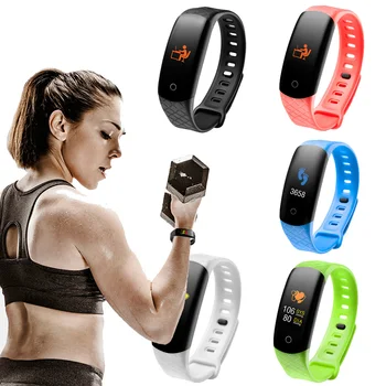 

Smart Bracelet Sport Heart Rate Blood Pressure Monitor Touch Screen Wristband Electronics Fitness Wrist Band Alarm Clock