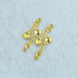 100 шт Новый дизайн золотые металлические подвески-талисманы ложечки подвески, ожерелье или браслеты для изготовления ювелирных изделий