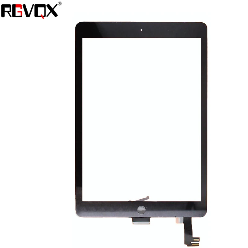 RLGVQDX для iPad Air 2 для iPad 6 сенсорный экран Стекло A1567 A1566 с кнопкой домой и клейким передним дигитайзером Замена TP IC