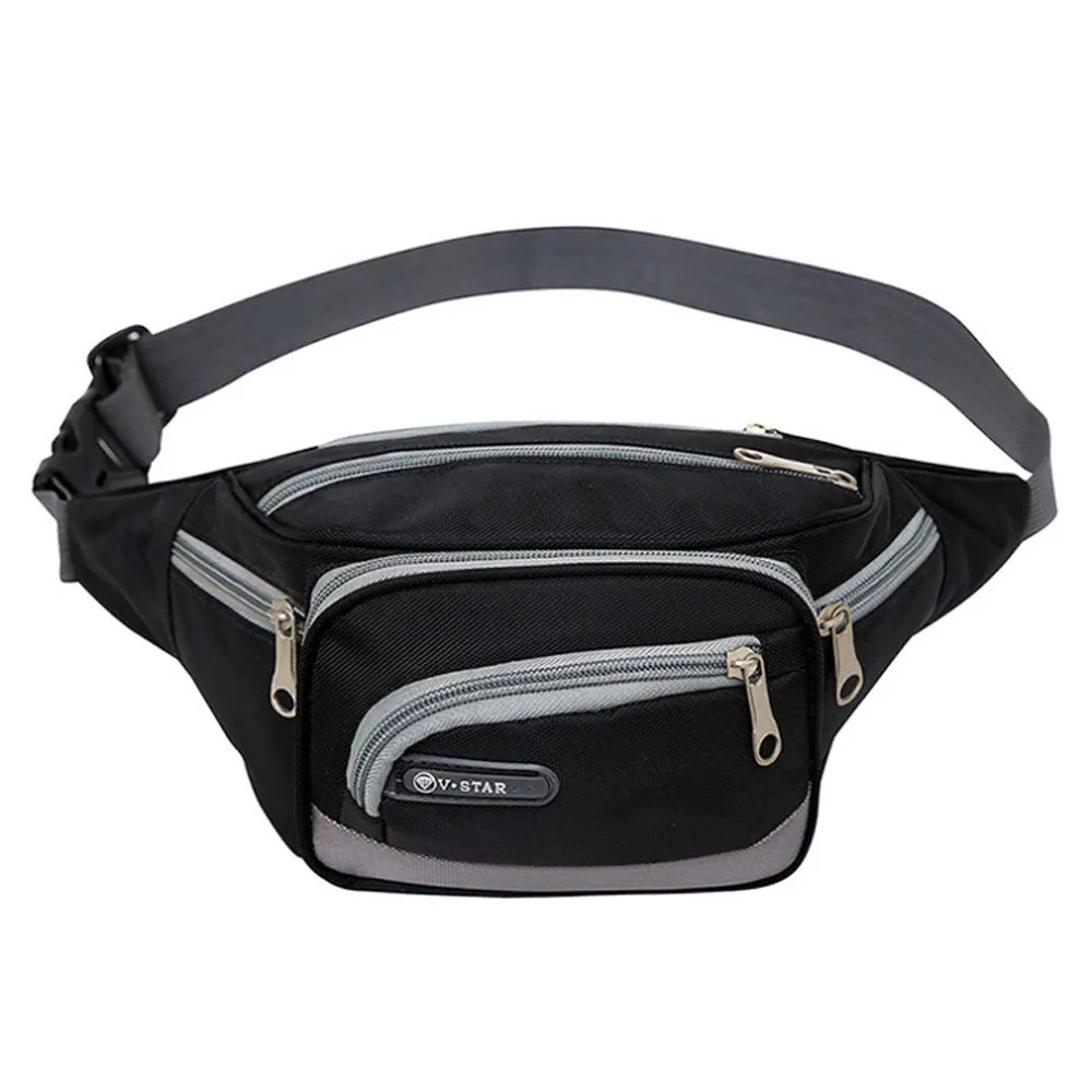 Outdoor Nylon Fanny Pack Mens Waist Belt Bag Womens Purse Hip Pouch Travel