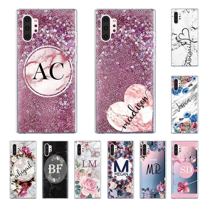 

Bling Flower Flamingo Silicone Case For Samsung Galaxy Note 10 Case Note10 TPU Fundas Coque For Samsung Galaxy Note 10 Pro Cover