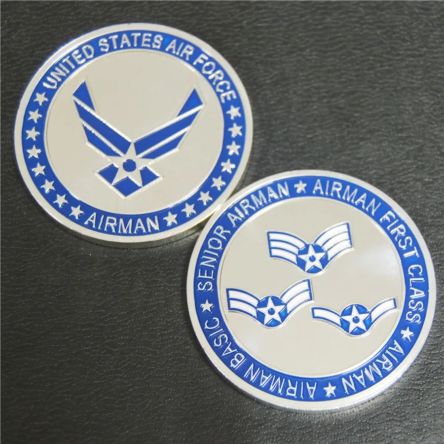 

Hot U.S. Air Force Airman USAF Nickel Challenge Coin, Commemorative coins, Free shipping 30pcs/lot