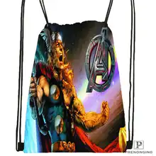 Custom thor Drawstring Backpack Bag Cute Daypack Kids Satchel (Black Back) 31x40cm#180612-02-8
