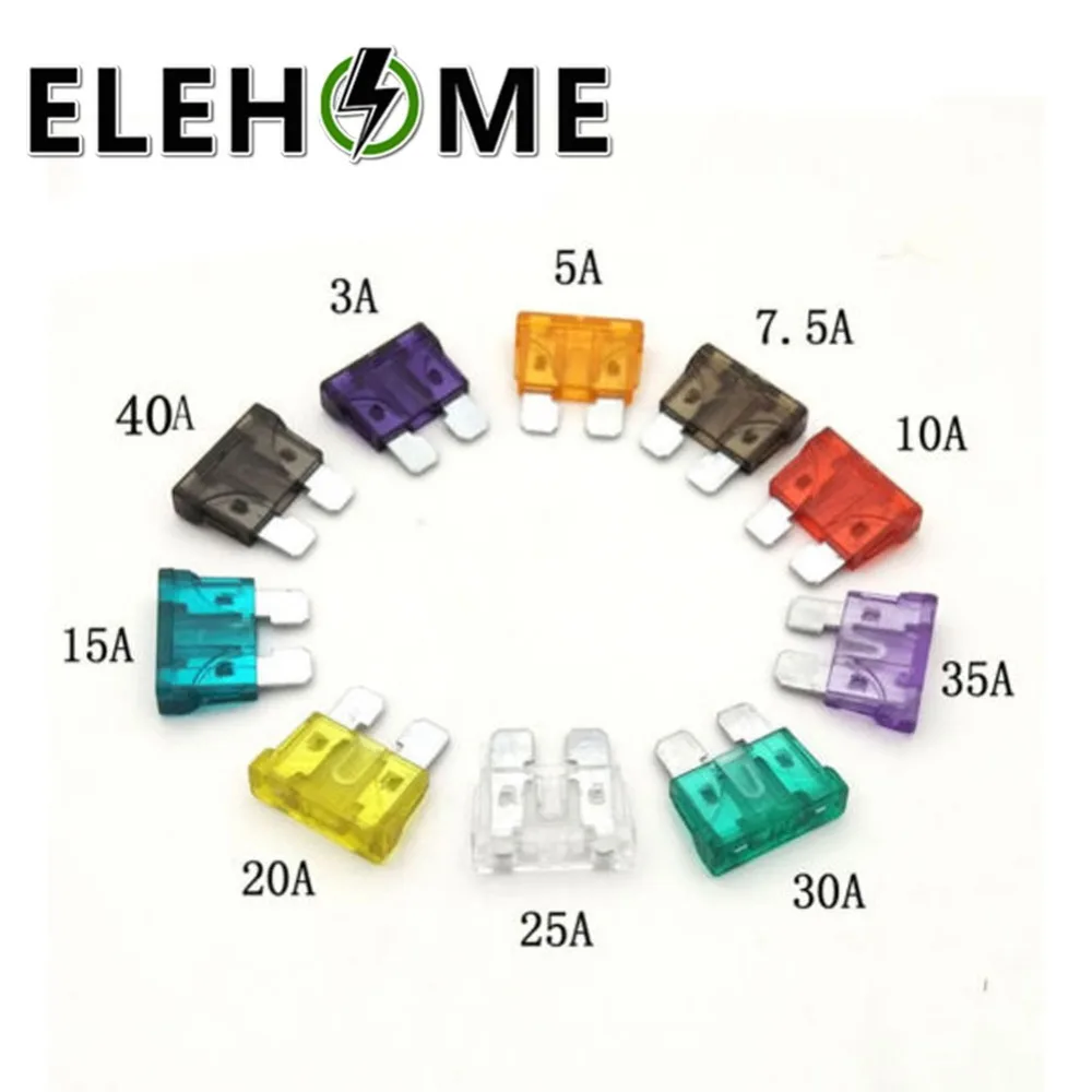 

Medium Blade Fuse Smalll car fuse blade fuses zinc alloy and plastic material 2A 3A 5A 7.5A 10A 15A 20A 25 30A AMP for car XF30