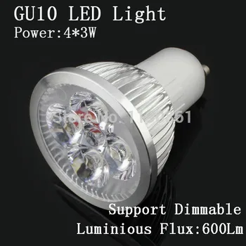 

High Power 12W GU10 LED Light Bulb Downlight LED Spotlight bulb LED Lighting DHL free shipping