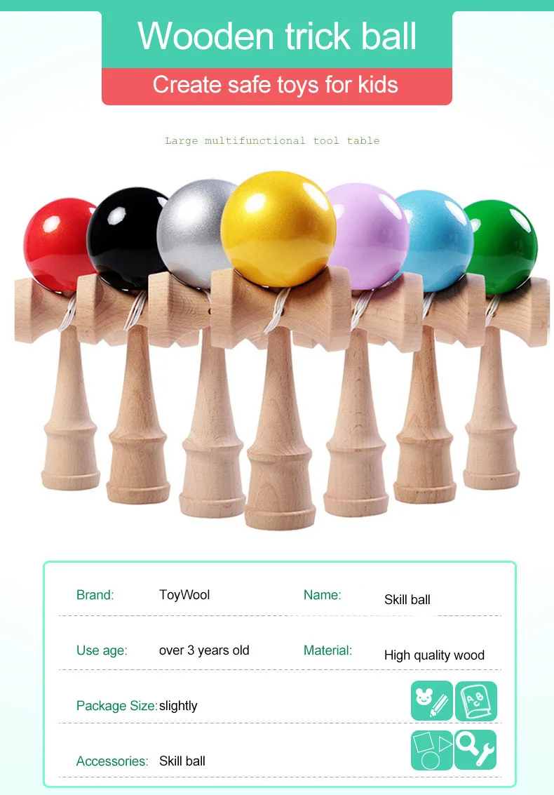 [Игрушка woo] Новые детские деревянные Игрушечные лошадки Kendama Игровые Мячи синий и красный цвета жонглирование мяч спорт Игрушечные лошадки упражнения на открытом воздухе для детей и взрослых Рождественский подарок