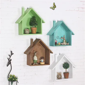

Storage Wooden Racks Shelves Wood House Storage Holder Box Wall Hanging Decorative Storage Box Flower Pot House Storage Racks