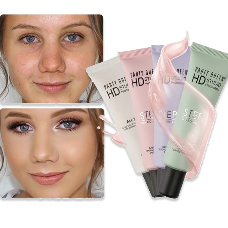 

Face Primer Hydrating Smooth Oil Control Correcting Redness Concealer Pore Brighten Matte Makeup Base Foundation