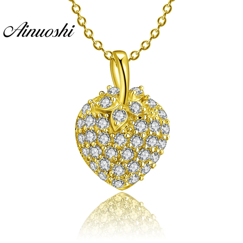 AINUOSHI 10K Solid Yellow Gold Pendant Solid Heart Pendant SONA Stimulated Diamond Women Men Jewelry Cute Heart Separate Pendant AINUOSHI 10K Solid Yellow Gold Pendant Solid Heart Pendant SONA Stimulated Diamond Women Men Jewelry Cute Heart Separate Pendant