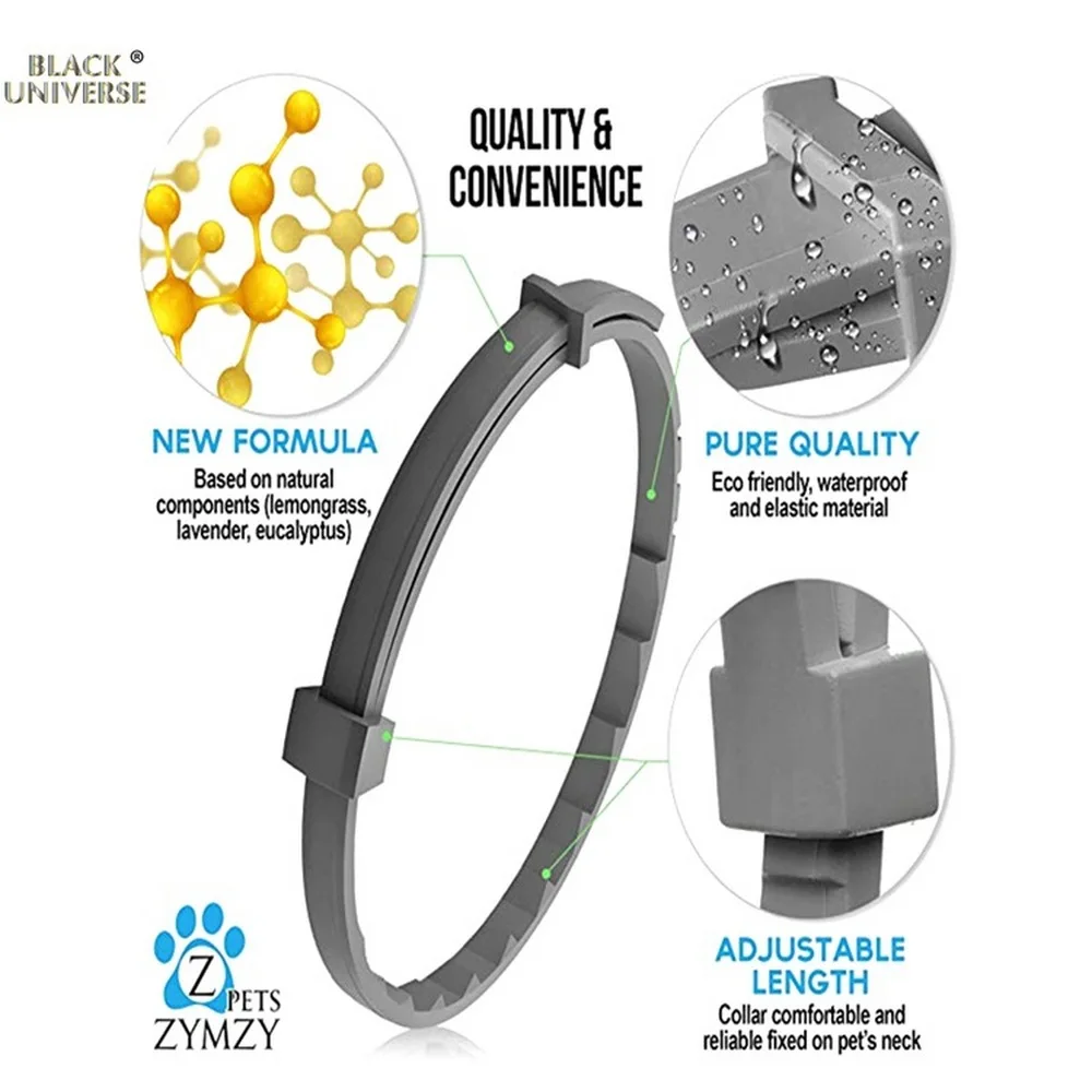 Собака Кошка противоблошиный ошейник Скорпион комаров насекомых водонепроницаемый и дезодорант Натуральное эфирное масло 8 месяцев защитные инструменты