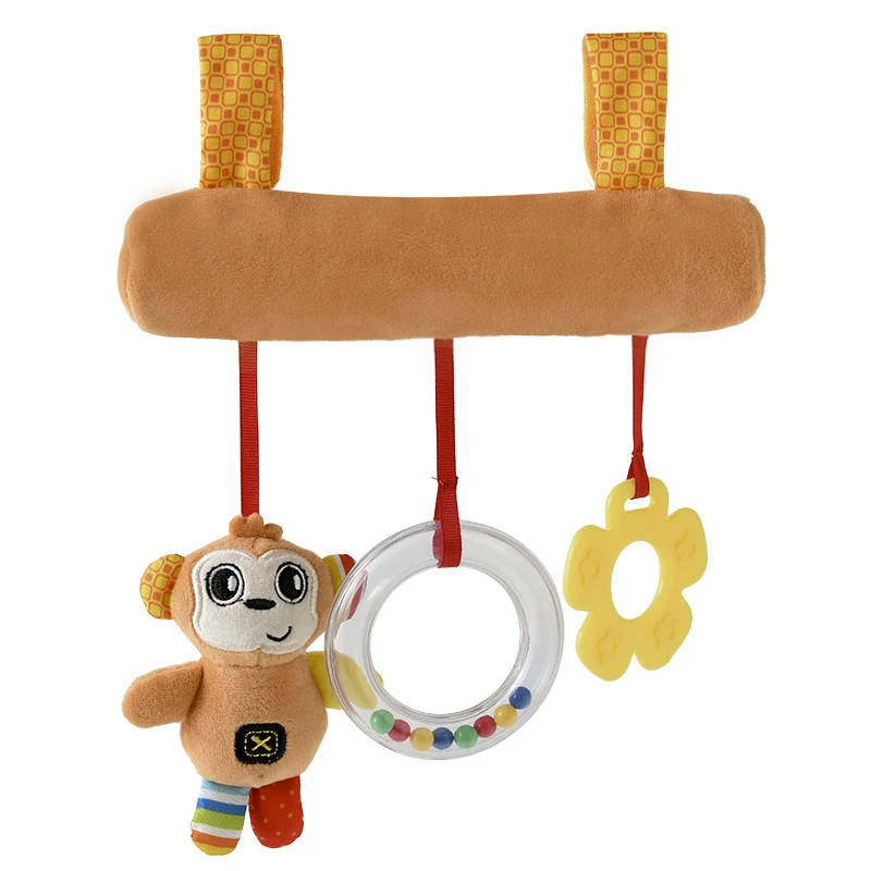 Newborn Baby Boys Girls Rattle Plush Animal Stroller Sound Hanging Bell PP Cotton Mobiles Toy Doll Soft Bed Baby Rattles Above 0