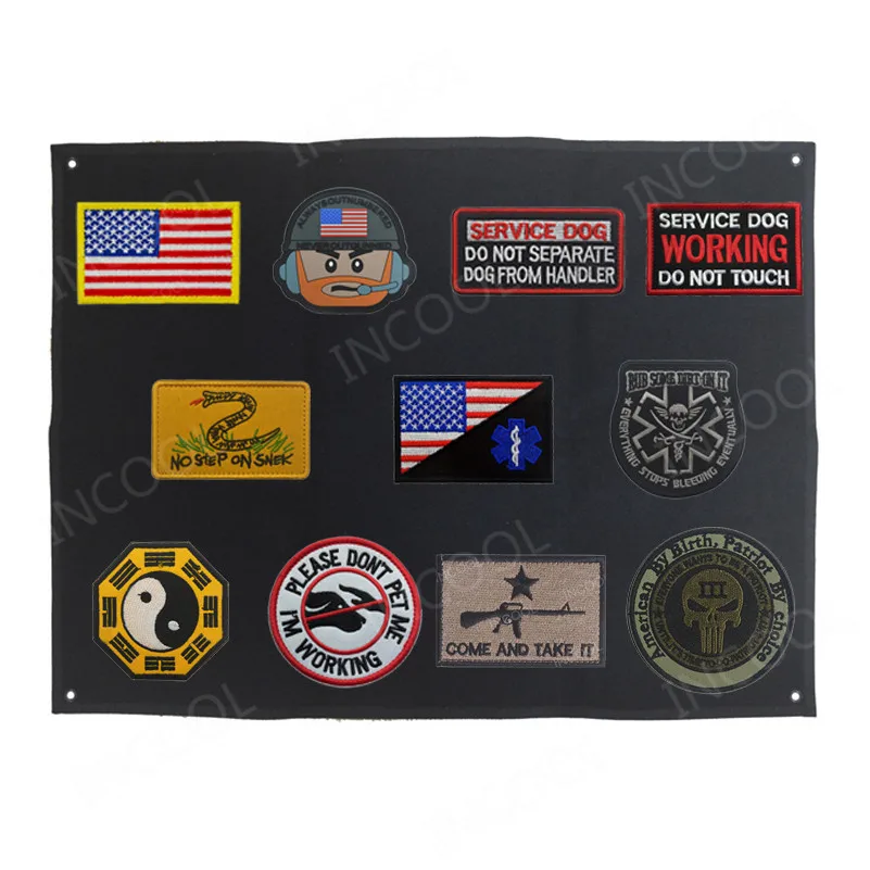 

Tactical Combat Morale Patches Display Board Badges Holder Tactical Patch Holder Hook & Loop Panel(NOT Include Patches)