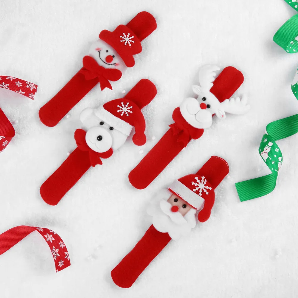 Вечерние Дети Рождественские украшения для подарков для дома Милый Снеговик Санта Клаус стили похлопывая круг Рождество детский подарок