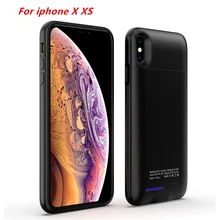 5000 мАч для iphone X XS чехол аккумулятора умный магнит Адсорбция