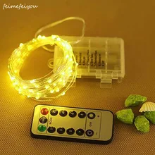 купить! 5 М 50LED Медный Провод Свет Строка Батареи Питания С Дистанционным Управлением Сказочные Огни