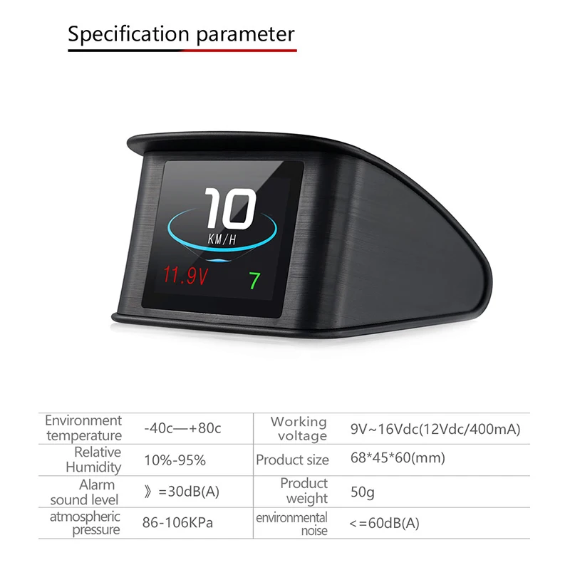 Автомобильный gps HUD Дисплей Умный Цифровой измеритель gps измеритель скорости автомобильный HUD Дисплей gps спутниковая скорость работает во всех автомобилях