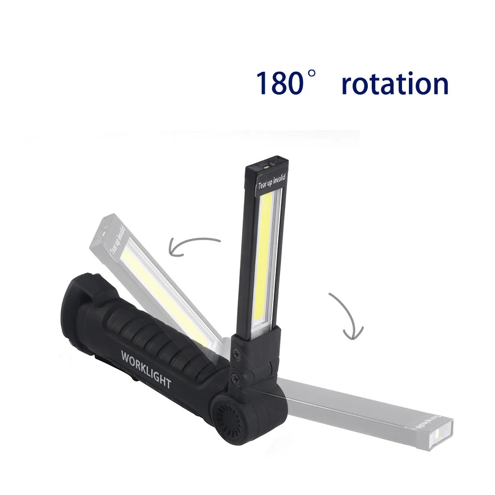 1* COB светодиодный светильник USB Перезаряжаемый встроенный аккумулятор светодиодный светильник с магнитом портативный флэш-светильник Открытый походный Рабочий фонарь