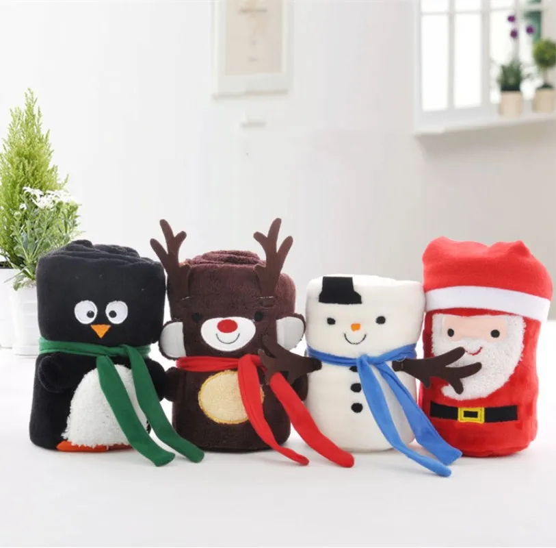 

Cartoon Christmas gift blanket Baby Blanket Winter Baby Wool Swaddling Warm Soft Baby Bedding 75*100CM