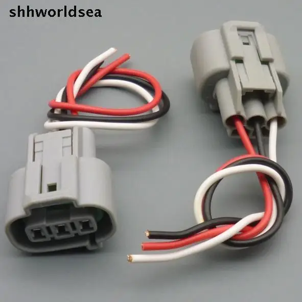 

shhworldsea 4PCS 3 pin car common rail efi engine camshaft speed sensor plug auto waterproof electrical connector wire socket