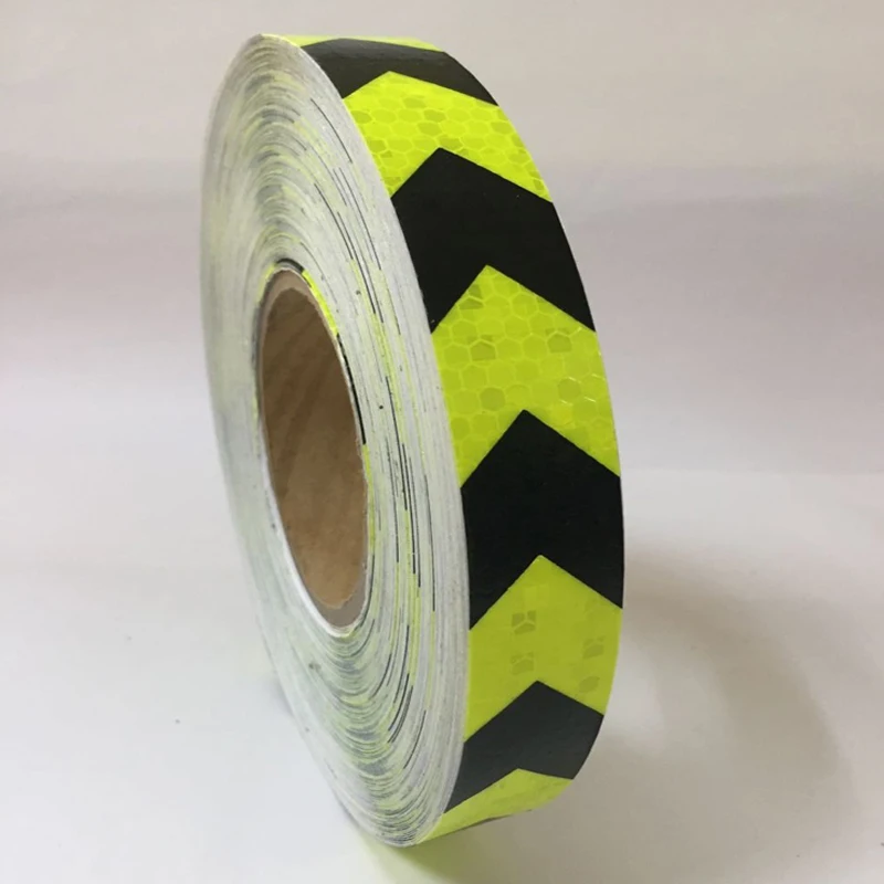 25mm x 25m reflective warning tape with arrow printing for car