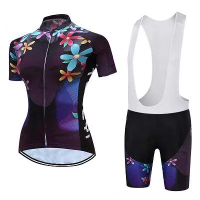 Jersey and Pants Летняя одежда для велоспорта Женская Спортивная одежда на открытом воздухе нагрудник короткий комплект одежда для дорожного велосипеда женский mallot велосипед Джерси рубашки платье - Цвет: Jersey and Pants