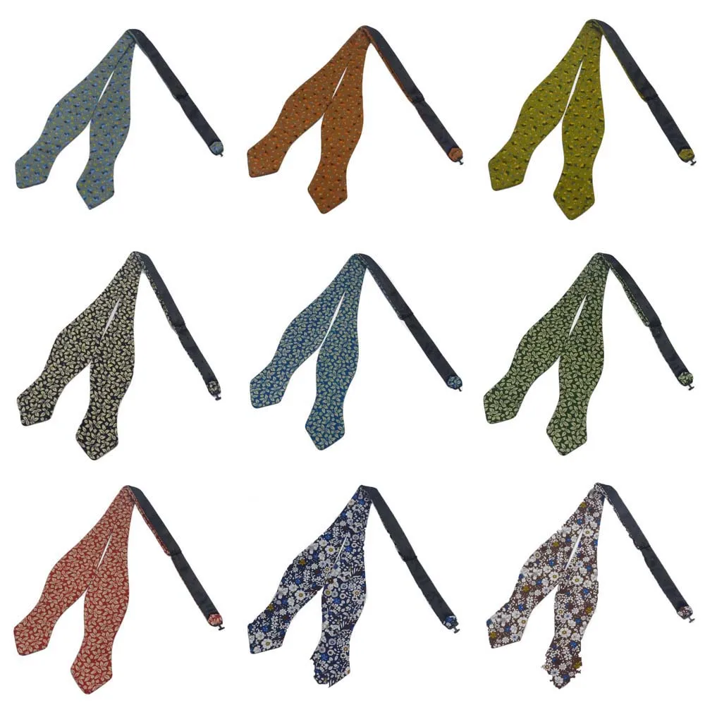 

Men Tuxedo Floral Pattern Self Bowtie Wedding Party Adjustable Vintage Bow Tie BWTQN0090