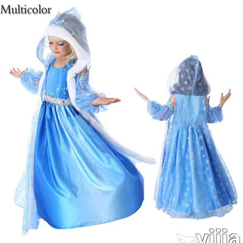 Платья Анны и Эльзы по индивидуальному заказу для девочек детское платье Детское летнее праздничное платье для маленьких девочек; платье Золушки для костюмированной вечеринки платье принцессы