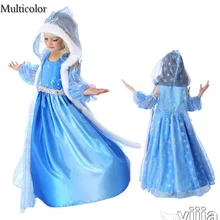 Платья Анны и Эльзы по индивидуальному заказу для девочек детское платье Детское летнее праздничное платье для маленьких девочек; платье Золушки для костюмированной вечеринки платье принцессы