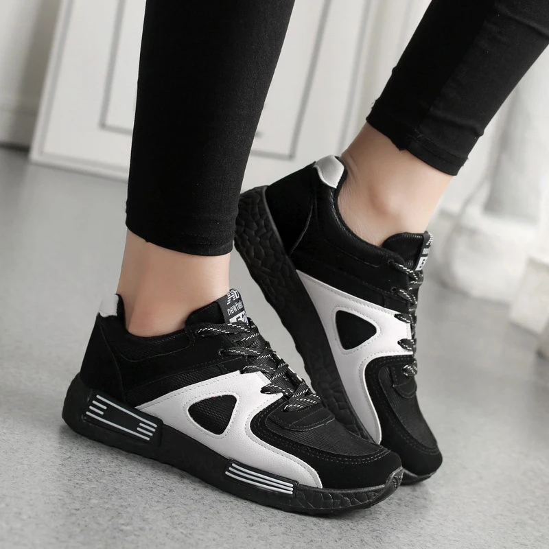 Günstige Gtime Beathable Sport Schuhe Frau Wohnungen korb Komfortable Mesh Lace up Turnschuhe Frauen Chaussure Femme Vulkanisieren Schuhe SE615